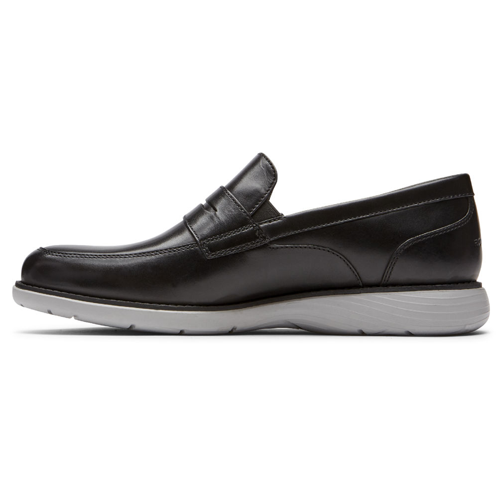 Rockport Mens Loafers Black - Garett Penny - UK 279-OTQAZP